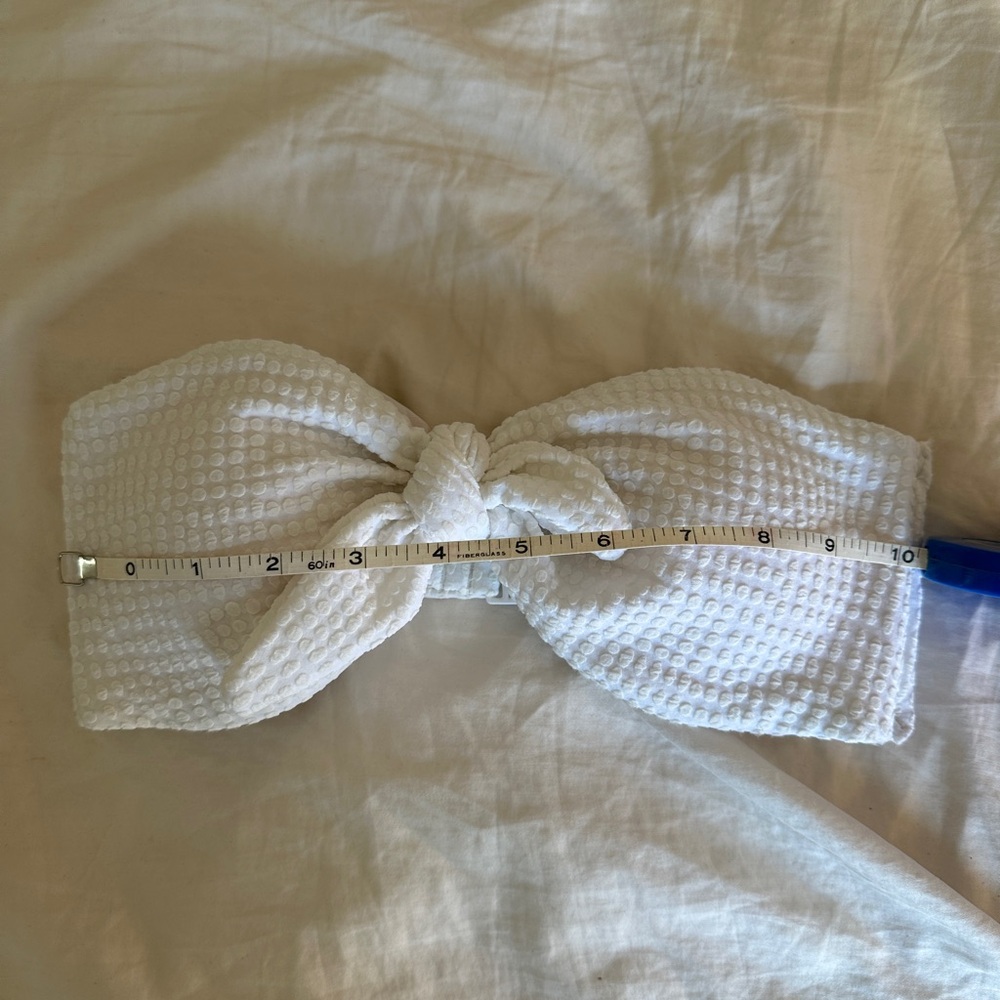 Aerie jacquard tie bikini top size S - Picture 3 of 7
